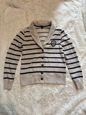 Tommy Hilfiger Women’s Striped Shawl Collar Cardigan